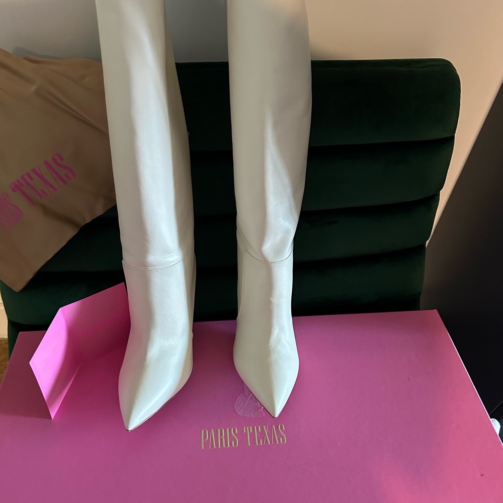Paris Texas vanilla stiletto Knee-High Boots